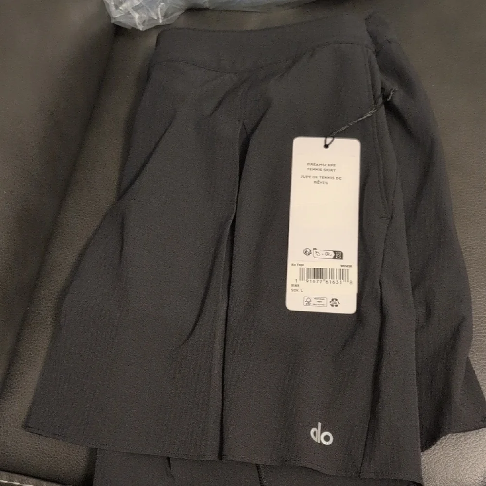 ALO Yoga Dreamscape Black Tennis Skirt